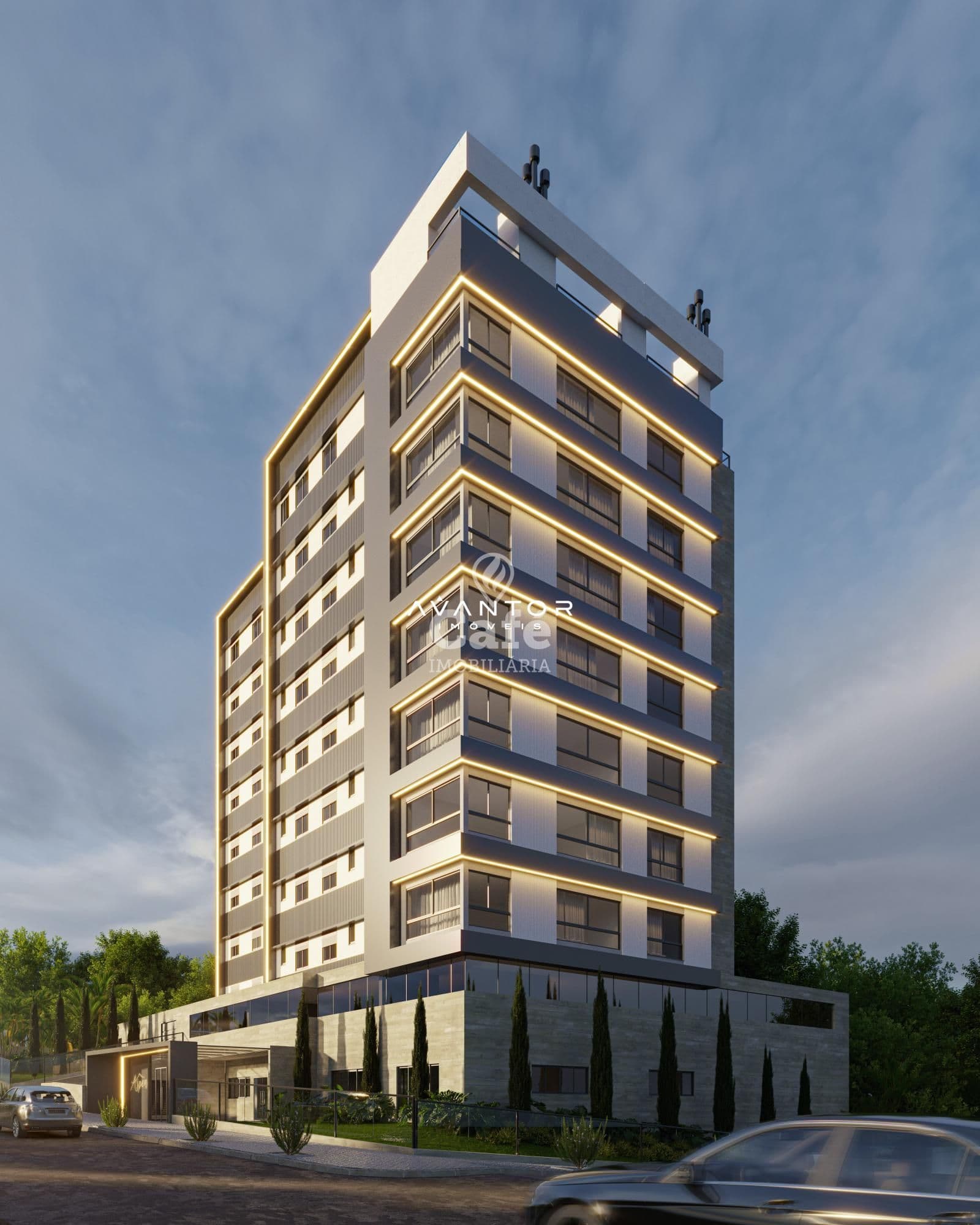 Apartamento, 4 Dormitórios, 1 Suíte, 2 Banheiros, Lavabo, 4 Vagas, Residencial Aspen, Noss — Cobertura com 4 quartos à venda em Nossa Senhora de Lourdes, Santa Maria/RS