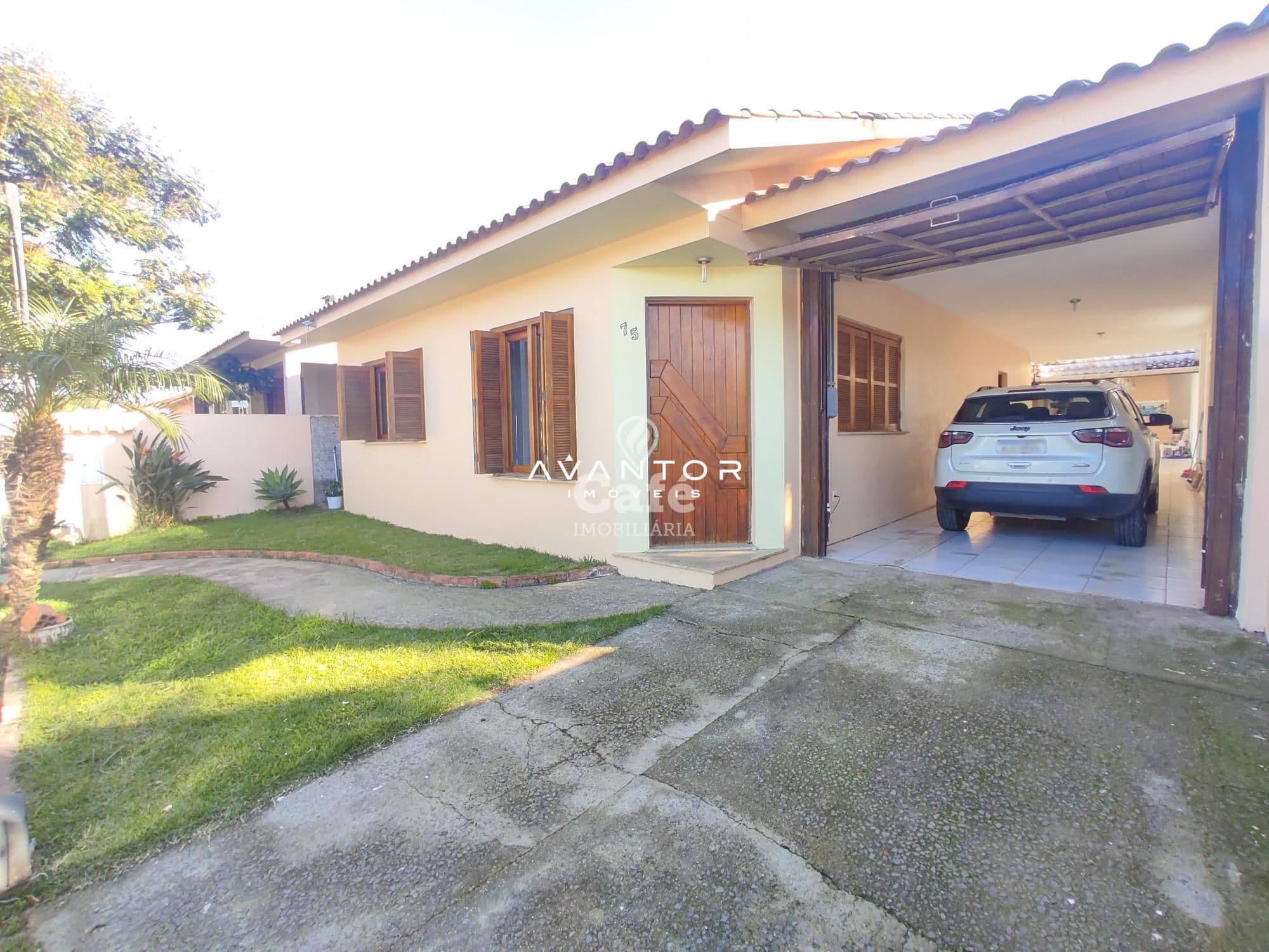 Casa térrea seminova com 2 dormitórios, 2 banheiros, 4 garagens e uma linda área gourmet c — Casa com 2 quartos à venda em Camobi, Santa Maria/RS