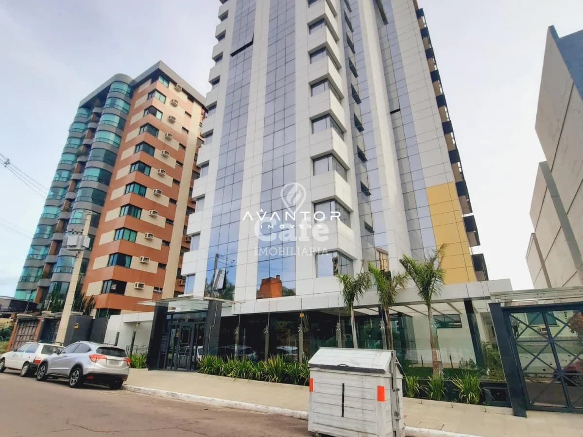 Fachada do prédio com entrada — Apartamento com 3 quartos à venda em Nossa Senhora Medianeira, Santa Maria/RS