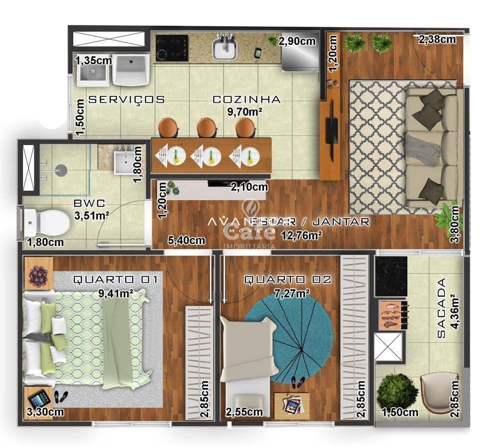 Apartamento com 2 quartos à venda no Residencial Morada do leste, em Camobi, Santa Maria/RS — foto 5 de 22