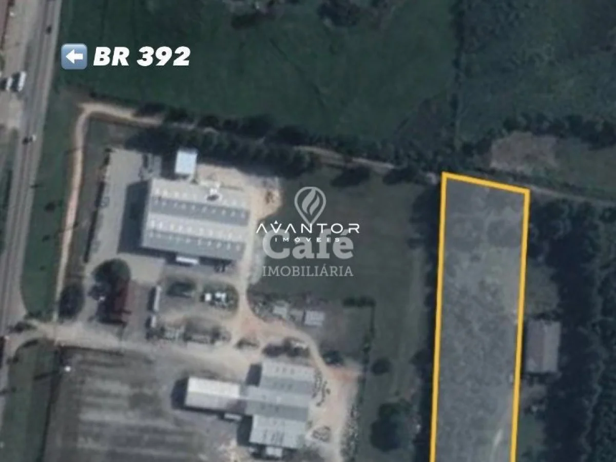 Terreno vista aérea próximo à BR 392 — Terreno à venda em Tomazetti, Santa Maria/RS
