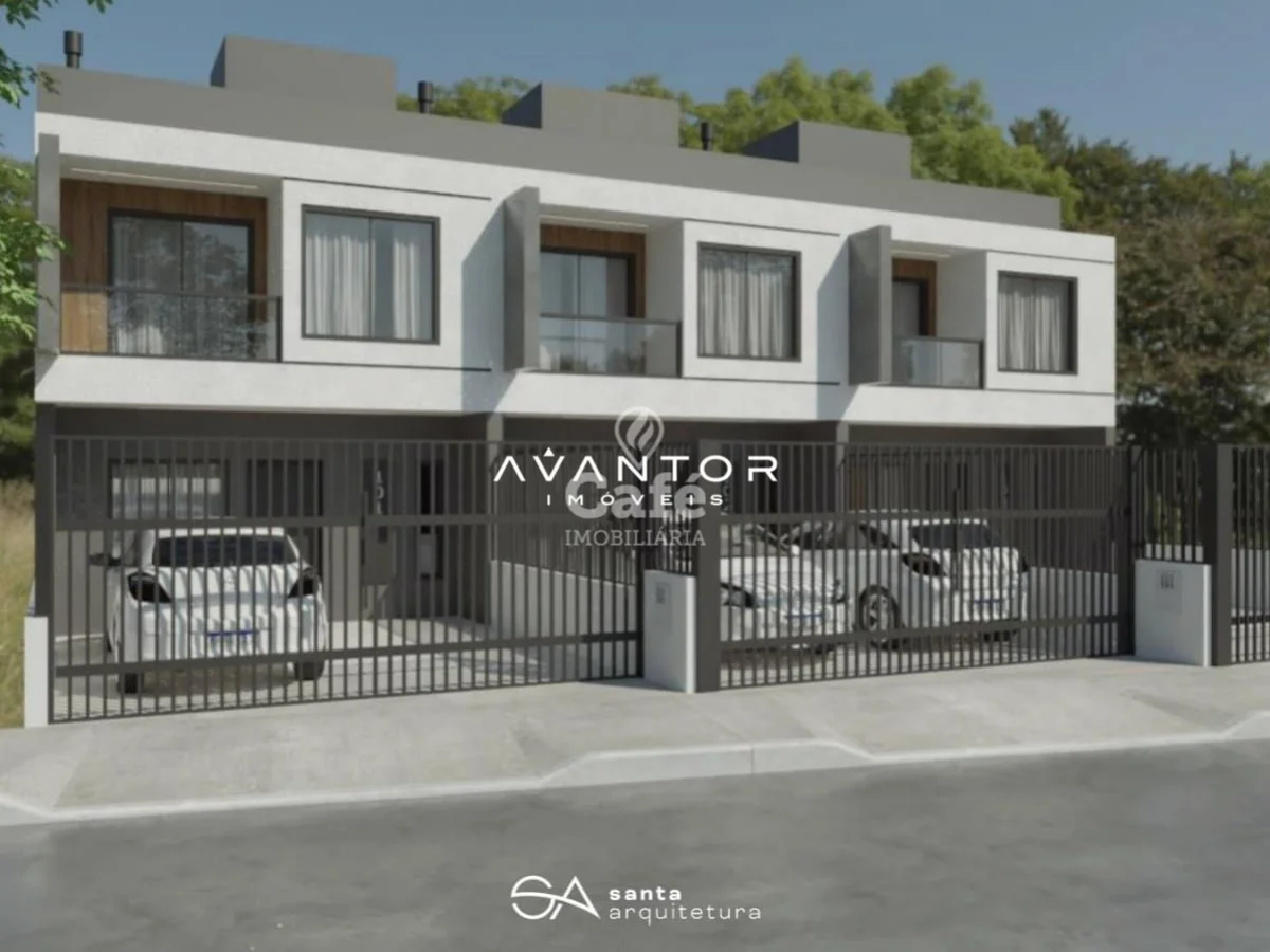 Fachada da casa com garagem — Residencial Carmelo, Pinheiro Machado, Santa Maria/RS