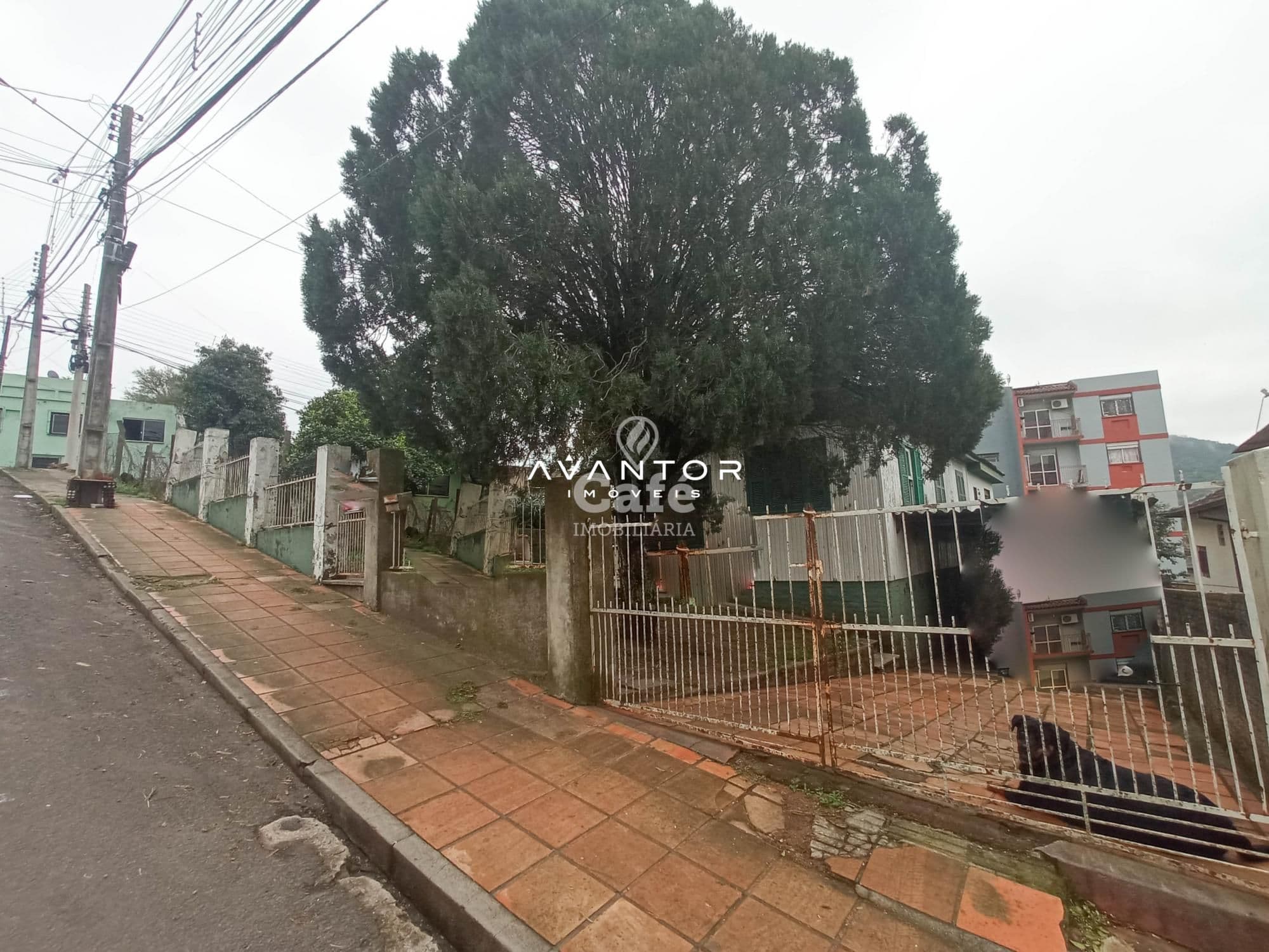Fachada da casa com área externa — Casa com 3 quartos à venda em Nossa Senhora das Dores, Santa Maria/RS