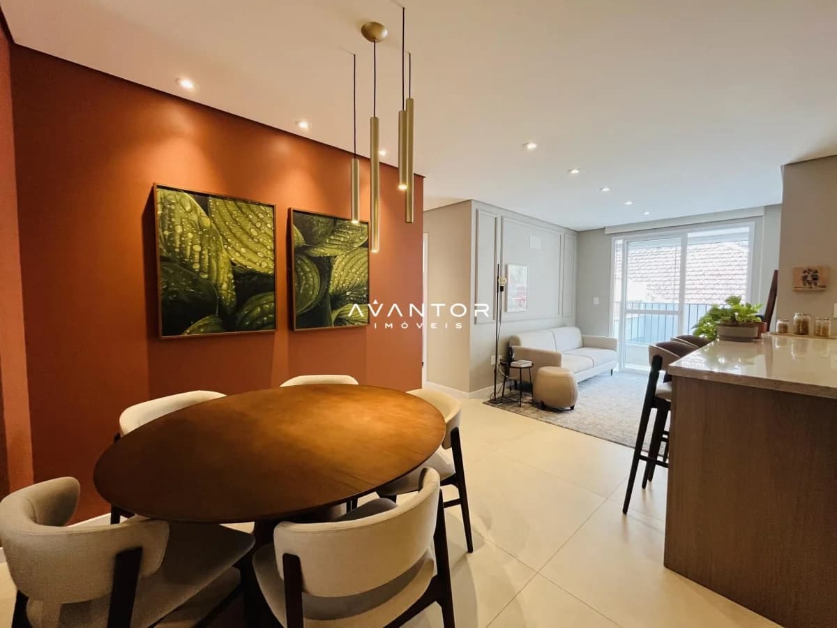 Sala de estar integrada à cozinha — Apartamento com 2 quartos à venda no Baviera, em Nossa Senhora de Fátima, Santa Maria/RS