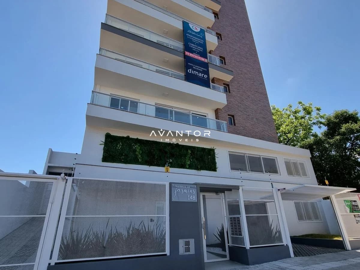 Fachada do prédio com sacadas — Cobertura com 3 quartos à venda no Residencial dos Jasmins, em Patronato, Santa Maria/RS