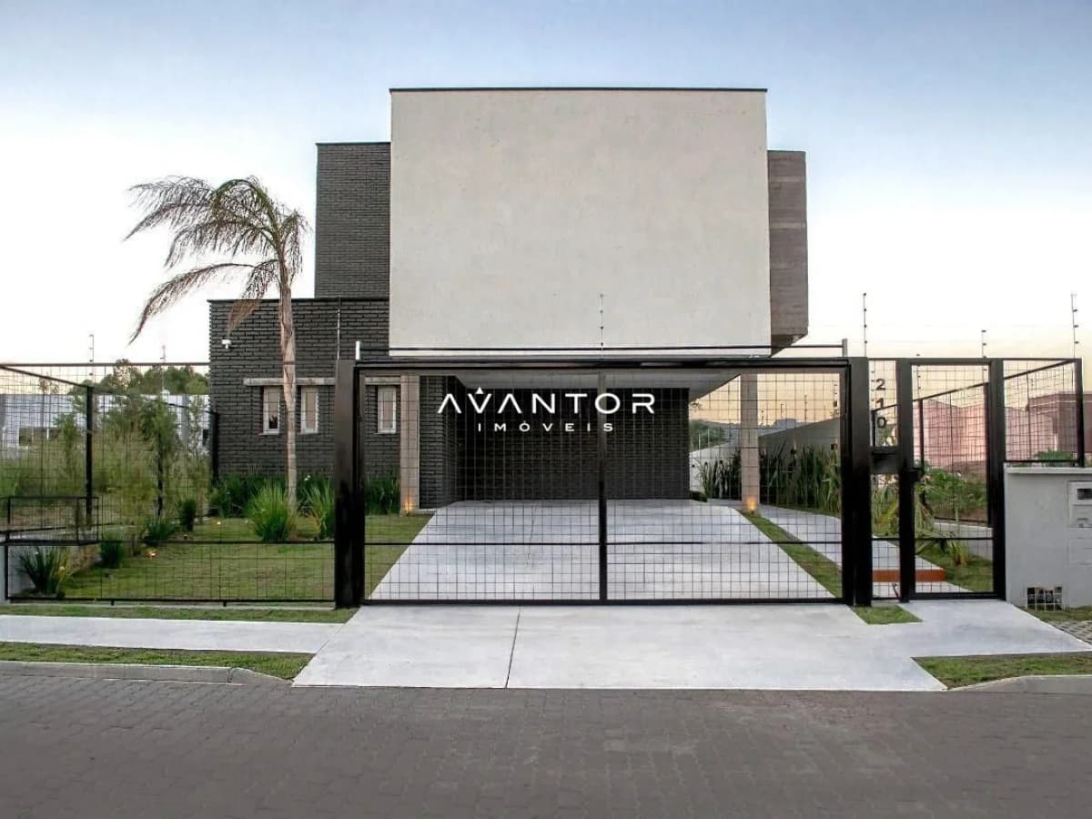 Fachada da casa com portão — Casa com 3 quartos à venda no Terras de Santorini, em São José, Santa Maria/RS