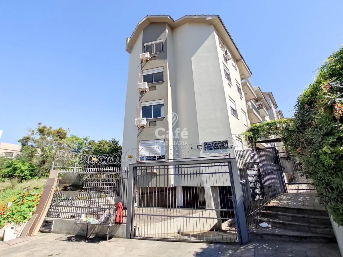Fachada do prédio com portão de entrada — Apartamento com 3 quartos à venda em Nossa Senhora das Dores, Santa Maria/RS