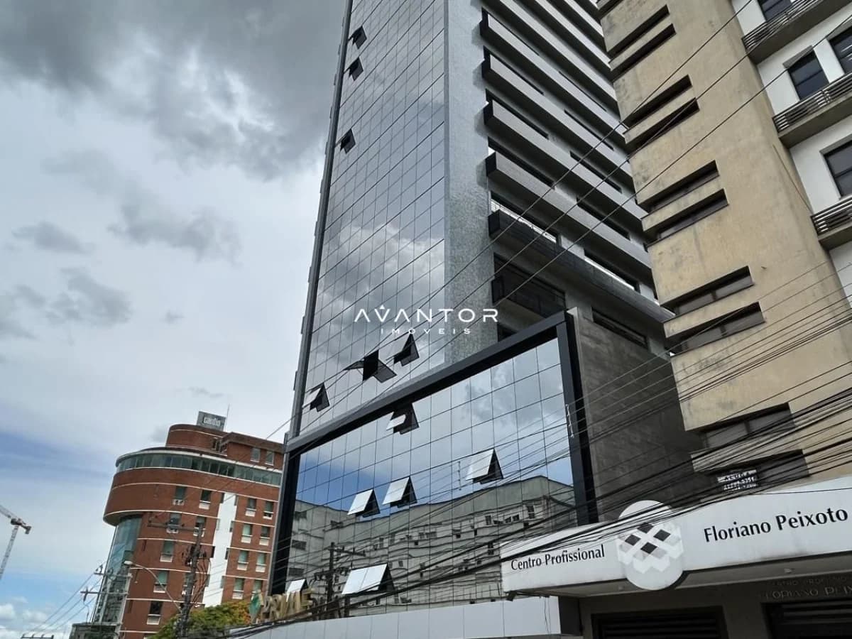 Fachada do prédio com vidros — Sala Comercial com 1 sala à venda no Comercial Prime, em Centro, Santa Maria/RS