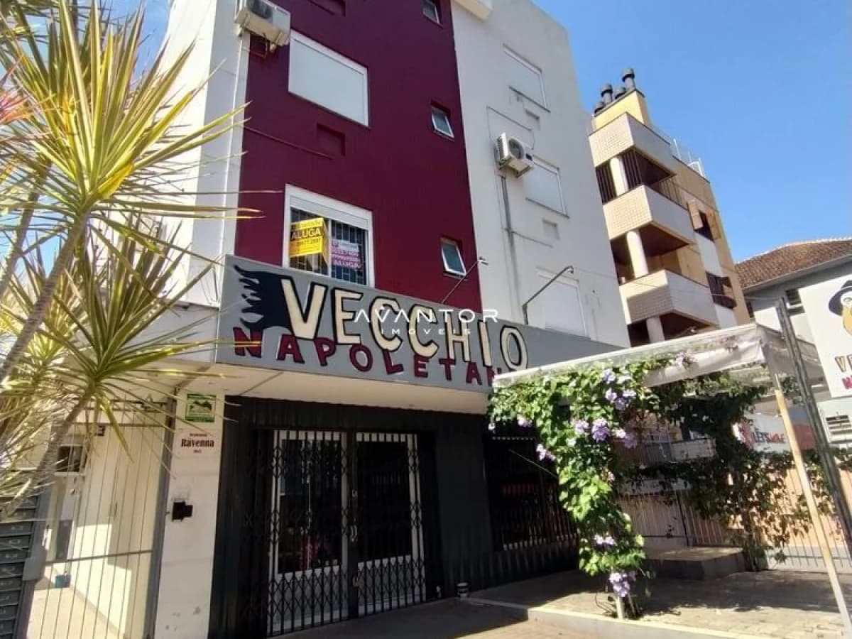 Fachada do edifício residencial — Apartamento com 1 quarto à venda no Residencial Ravenna, em Centro, Santa Maria/RS