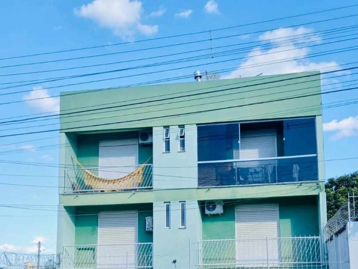Fachada do prédio com sacadas — Apartamento com 2 quartos à venda em Presidente João Goulart, Santa Maria/RS