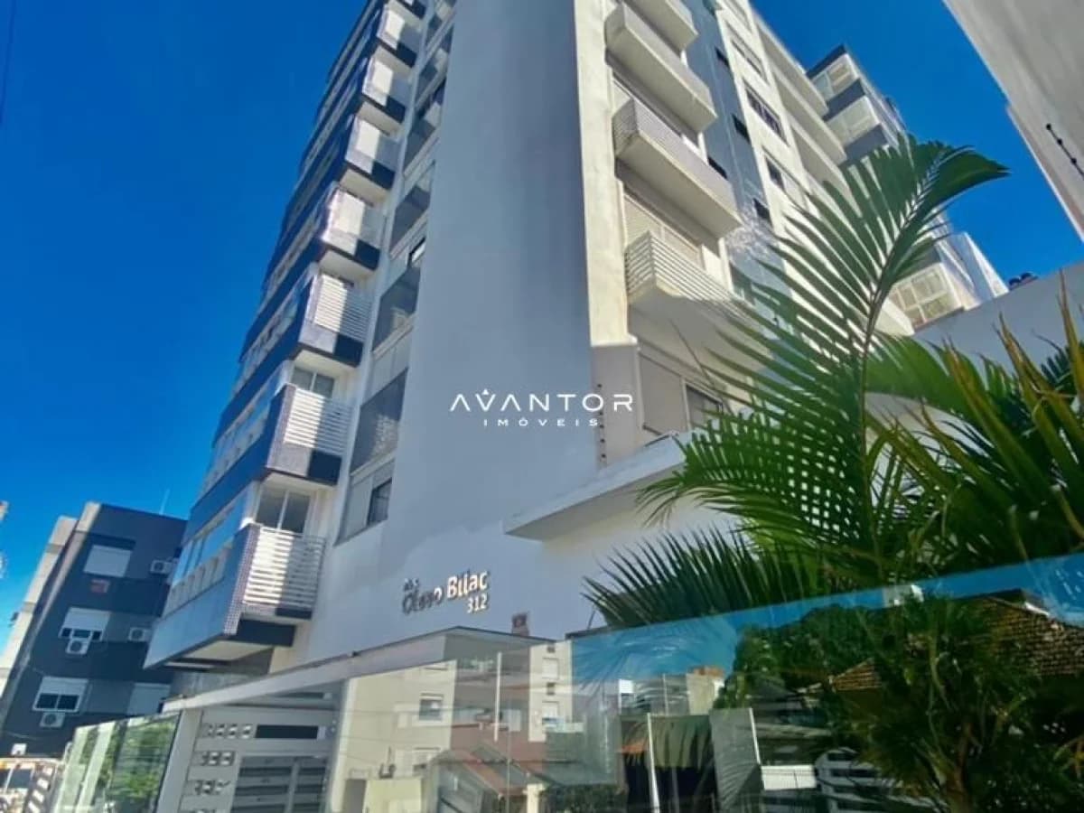 Fachada do prédio com entrada — Apartamento com 2 quartos à venda em Nossa Senhora de Fátima, Santa Maria/RS