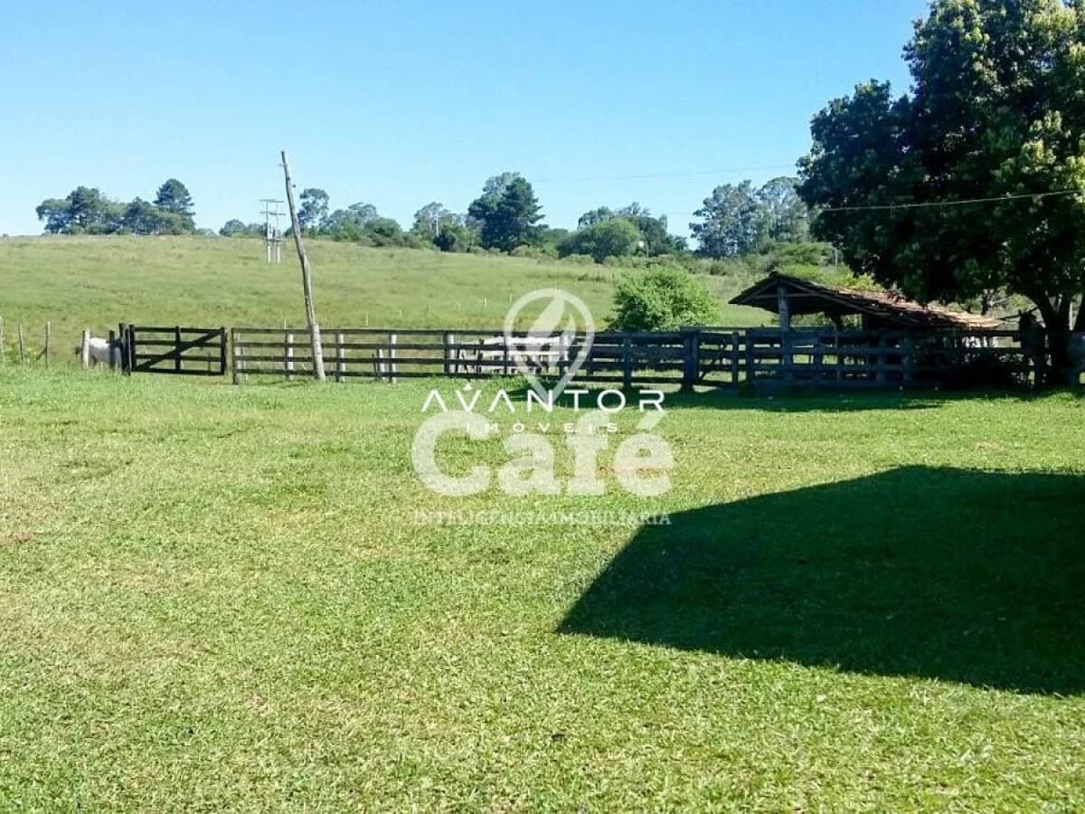 Terreno com pasto e cerca de madeira — Chácara com 2 quartos à venda em Riveira, São Pedro do Sul/RS