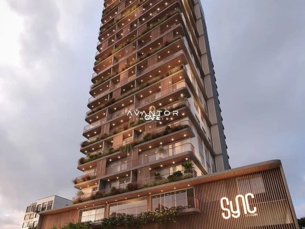 Fachada do prédio com sacadas — Apartamento com 1 quarto à venda em Nossa Senhora de Fátima, Santa Maria/RS