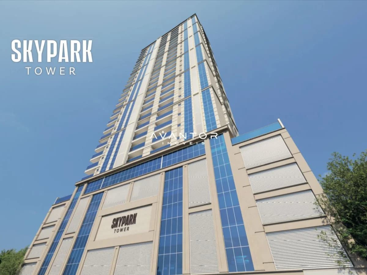 Fachada do prédio Skypark Tower — Apartamento com 2 quartos à venda no SkyPark Tower, em Perequê, Porto Belo/SC