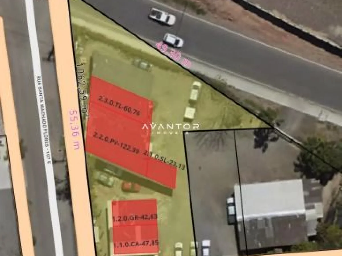Planta baixa com identificação de lotes — Terreno à venda em Urlândia, Santa Maria/RS