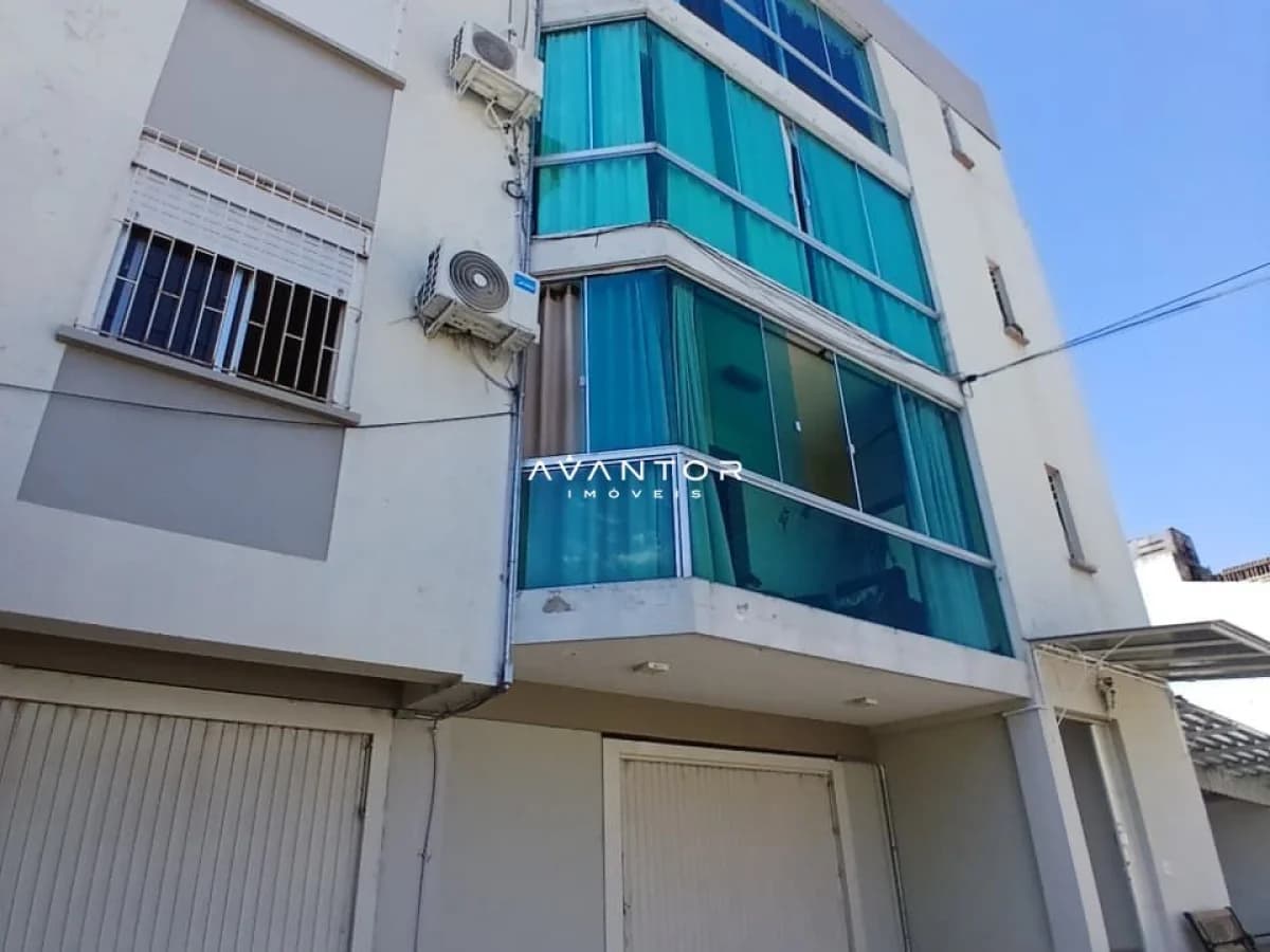 Fachada do prédio com sacadas — Apartamento com 2 quartos para alugar em Nossa Senhora Medianeira, Santa Maria/RS