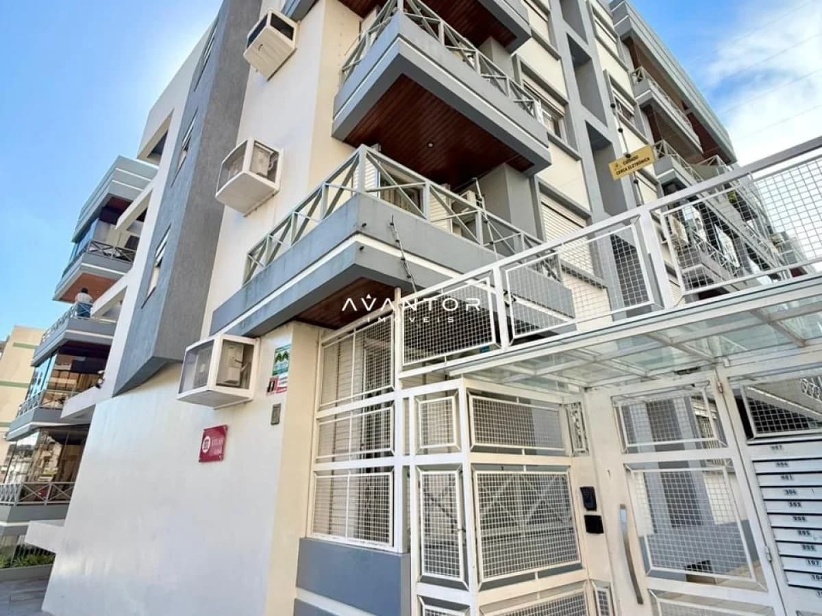 Fachada do prédio com sacadas — Apartamento com 2 quartos à venda no Residencial Atlas, em Centro, Santa Maria/RS