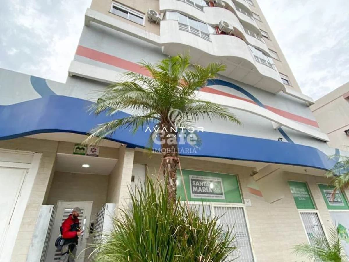 Apto de 2 dormitório mobiliado, com sacada e churrasqueira — Apartamento com 2 quartos à venda em Centro, Santa Maria/RS