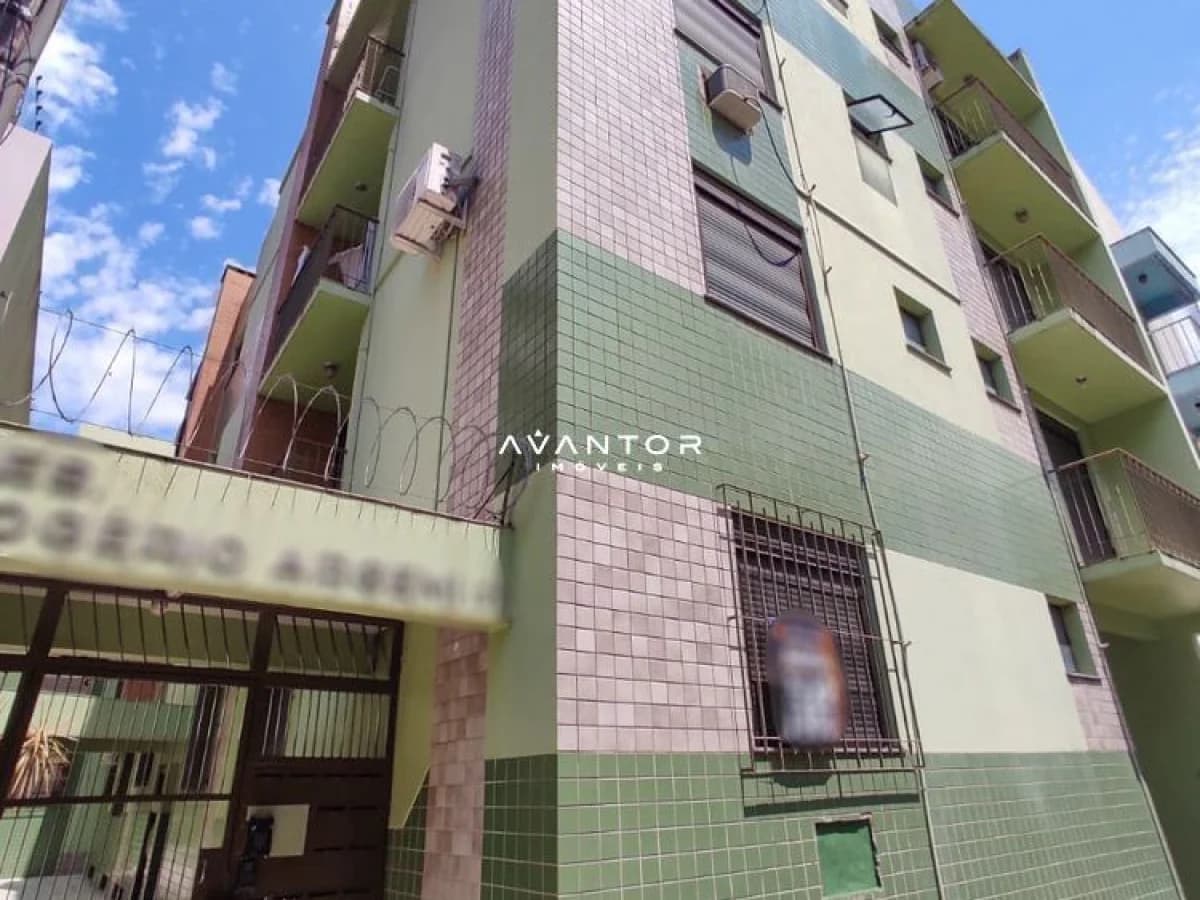 Fachada do edifício residencial — Apartamento com 1 quarto à venda no Residencial Rogério Argemi, em Centro, Santa Maria/RS