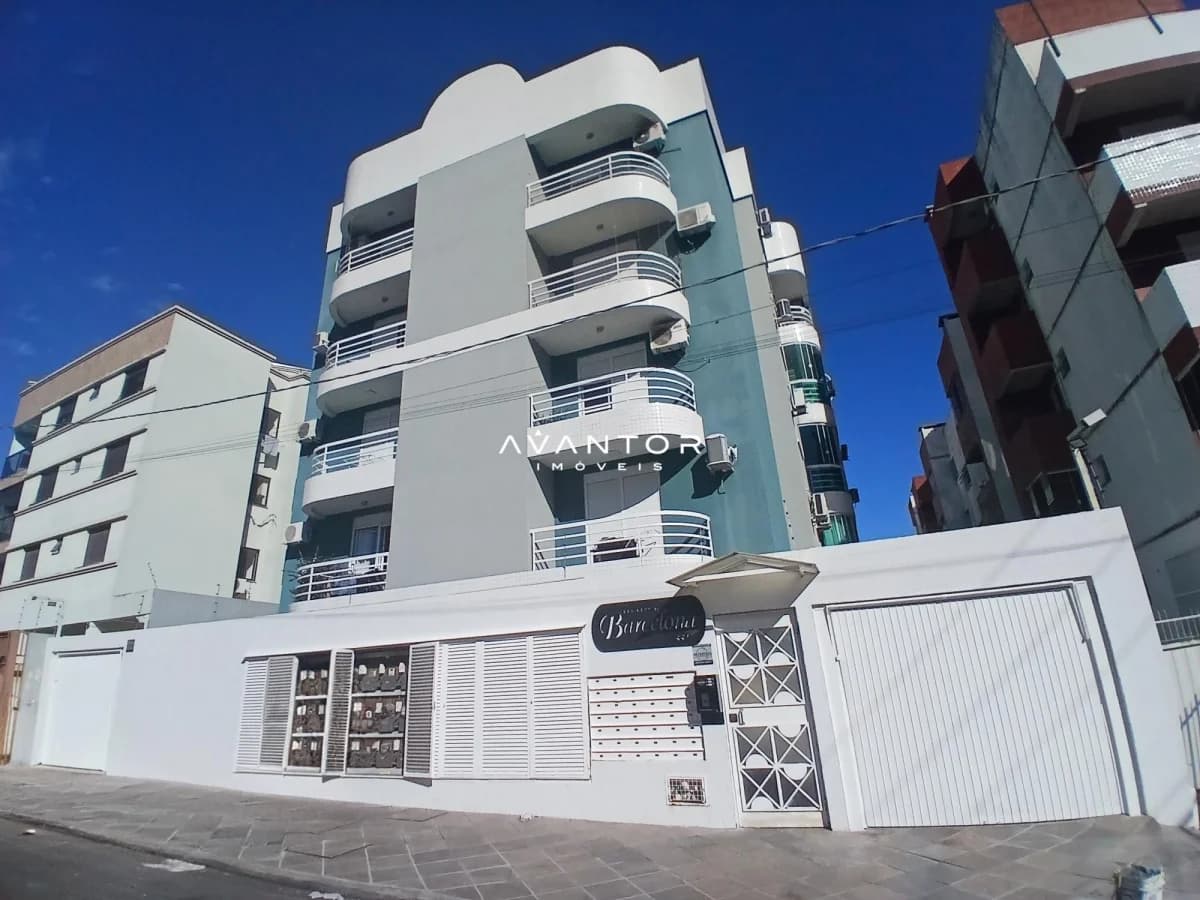 Fachada do prédio com sacadas — Apartamento com 1 quarto para alugar em Nossa Senhora do Rosário, Santa Maria/RS
