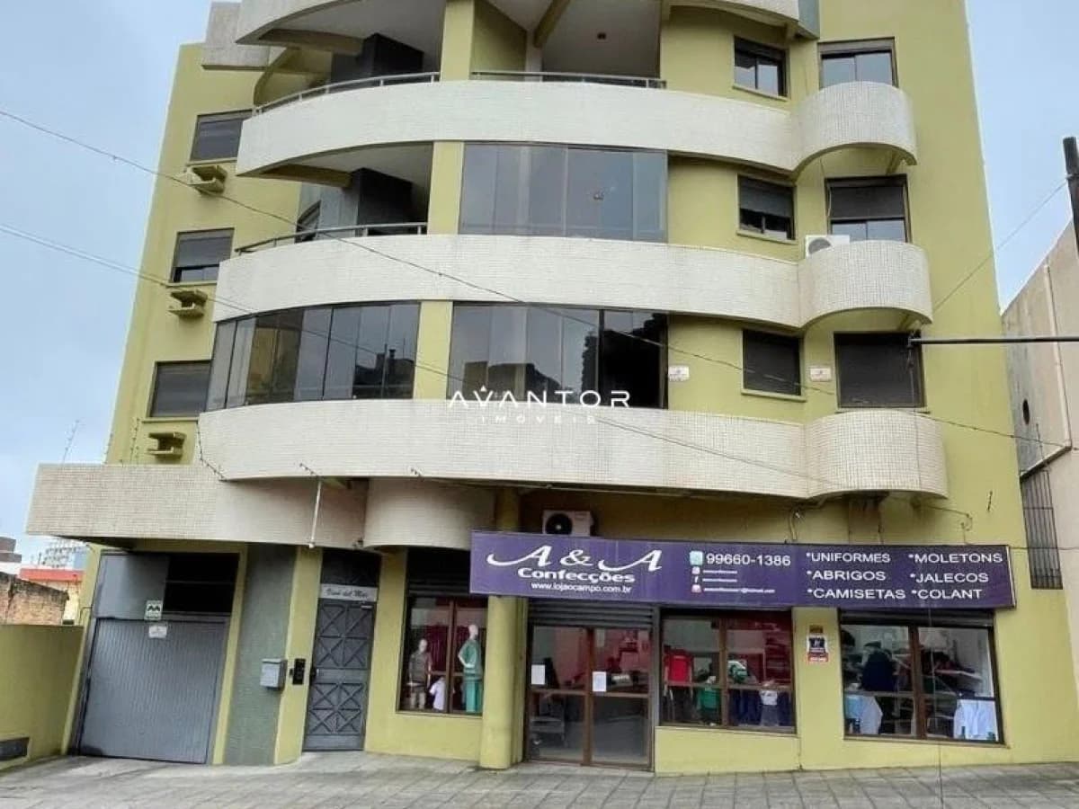 Fachada do prédio com sacadas — Apartamento com 3 quartos para alugar no Edifício Vina Del Mar, em Centro, Santa Maria/RS