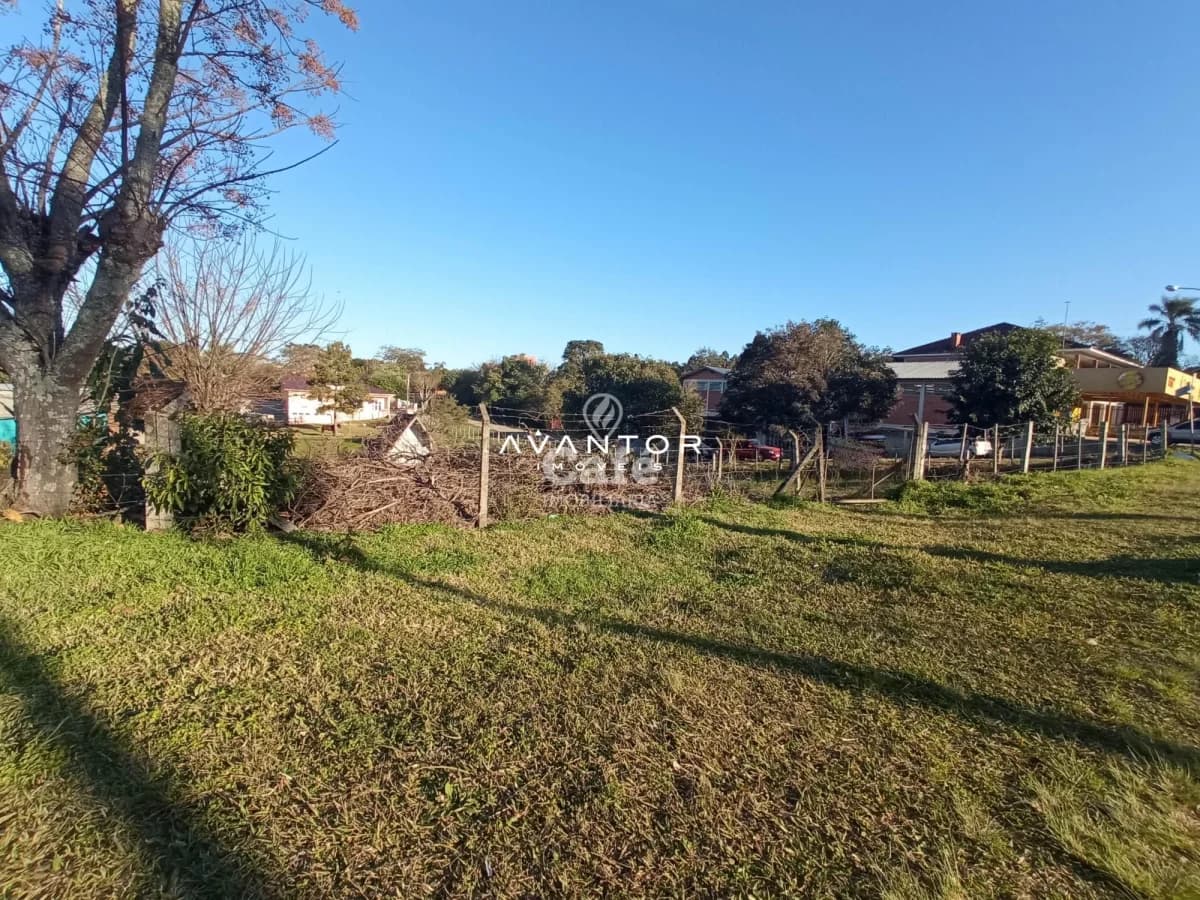 Terreno com árvores e casarões ao fundo — Terreno à venda em Parque Serrano I, Itaara/RS