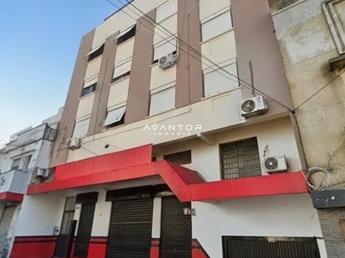 Fachada do prédio com entrada — Apartamento com 1 quarto à venda em Centro, Santa Maria/RS