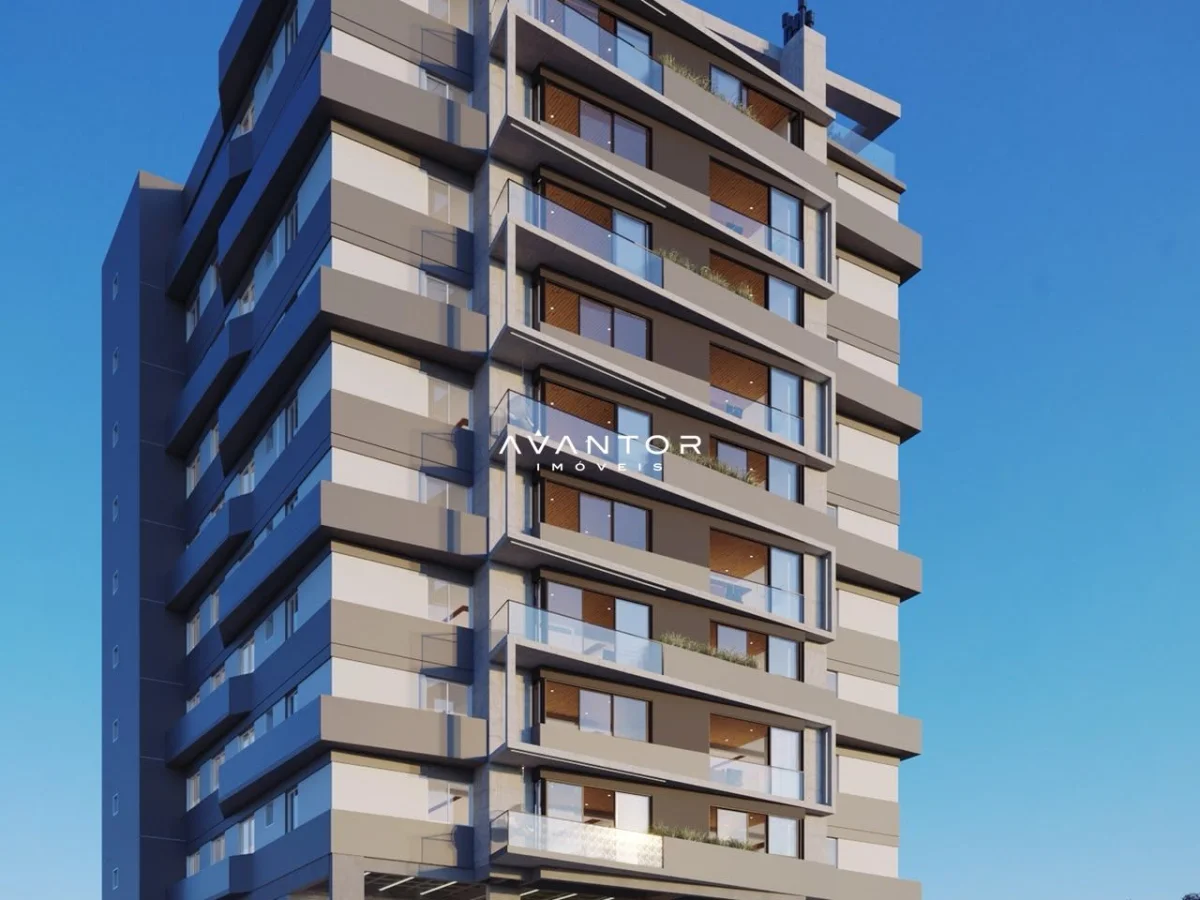 Fachada do prédio com sacadas — Apartamento com 3 quartos à venda em Nossa Senhora de Fátima, Santa Maria/RS