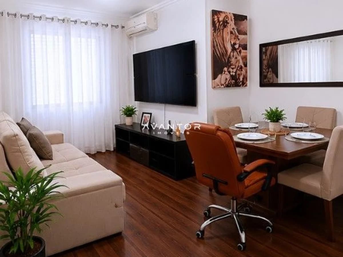 Sala de estar integrada à cozinha — Apartamento com 2 quartos à venda em Nossa Senhora de Fátima, Santa Maria/RS