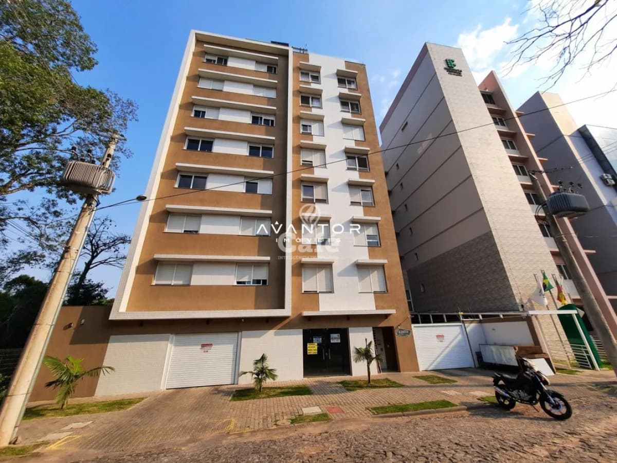 Fachada do prédio com garagem — Loja com 1 sala à venda no Alameda Residence, em Nossa Senhora das Dores, Santa Maria/RS