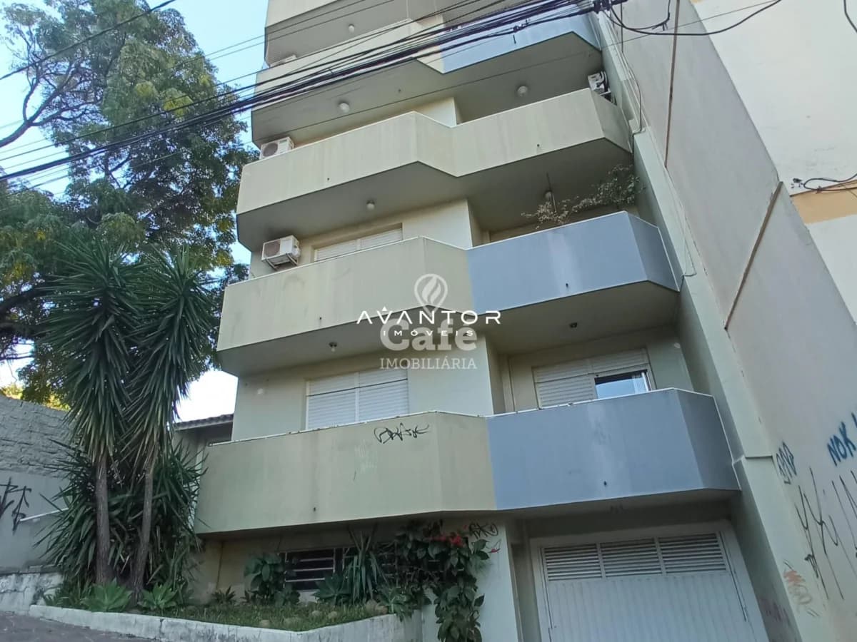 Fachada do prédio com sacadas — Studio com 1 quarto à venda no Edifício Morada do Vale, em Centro, Santa Maria/RS